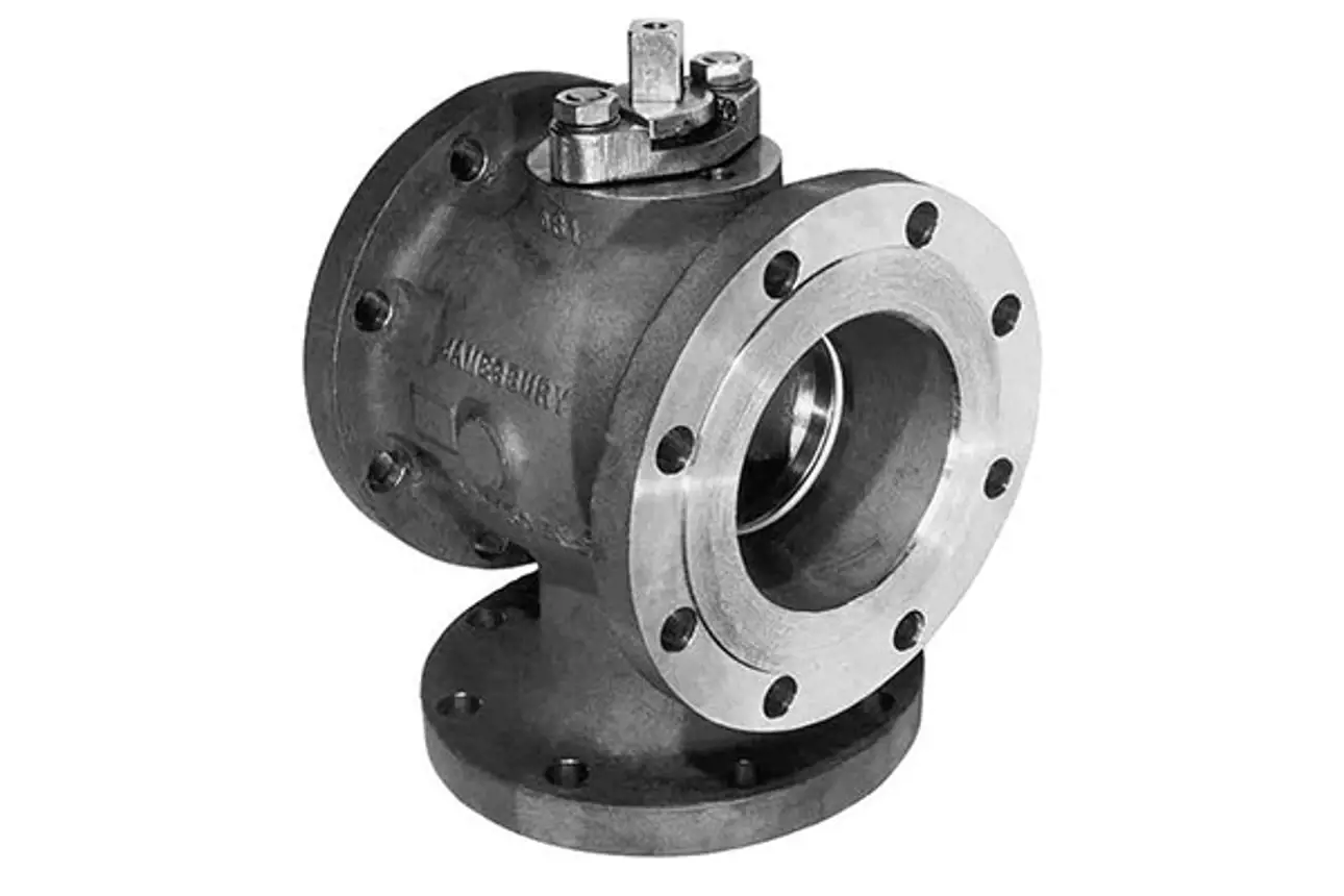 Jamesbury™ 3 way flanged ball valve